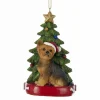 Boutique de Noël Family & Friends*Yorkshire Terrier Ornament With Christmas Tree