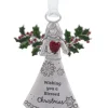 Boutique de Noël Religion*Zinc Angel Ornament, With Christmas Blessings