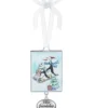 Boutique de Noël Birds & Owls*Zinc Plaque Ornament, 2", With Penguins And "Friendship" Message